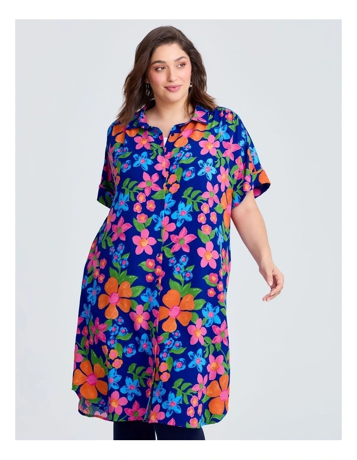 Preston Shirt Dress in Multi image 3