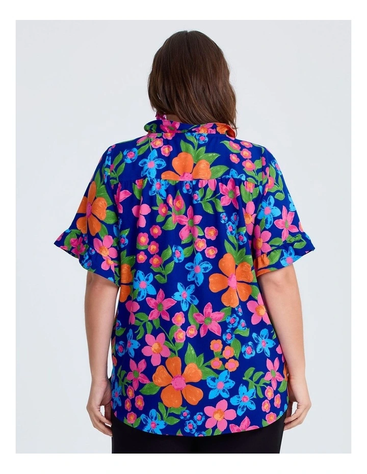 Shakira Pleat Top in Multi image 2