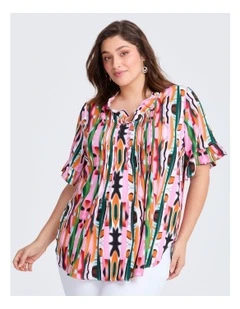 Shakira Pleat Top in Multi