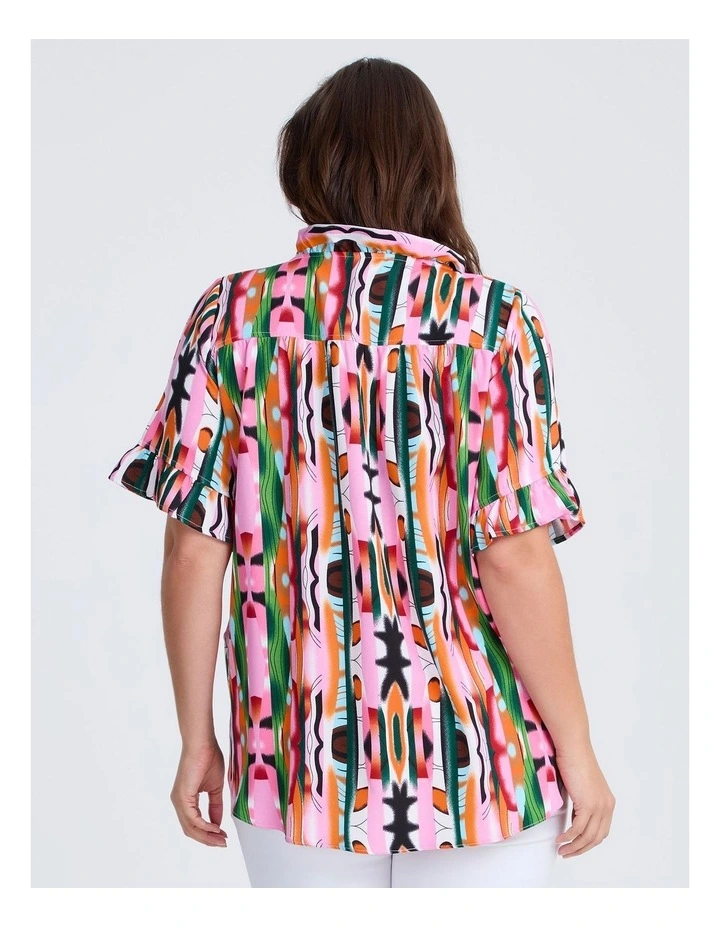 Shakira Pleat Top in Multi image 2
