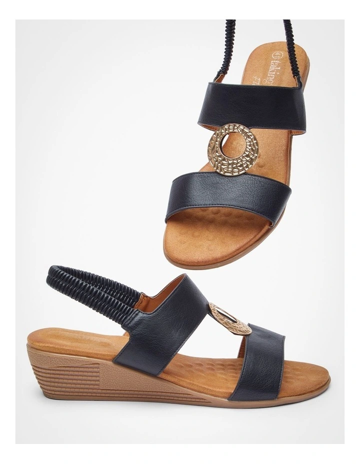 Ring Wedge Sandal in Black image 5