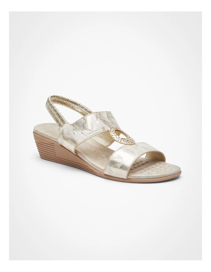 Ring Wedge Sandal in Metallic image 2