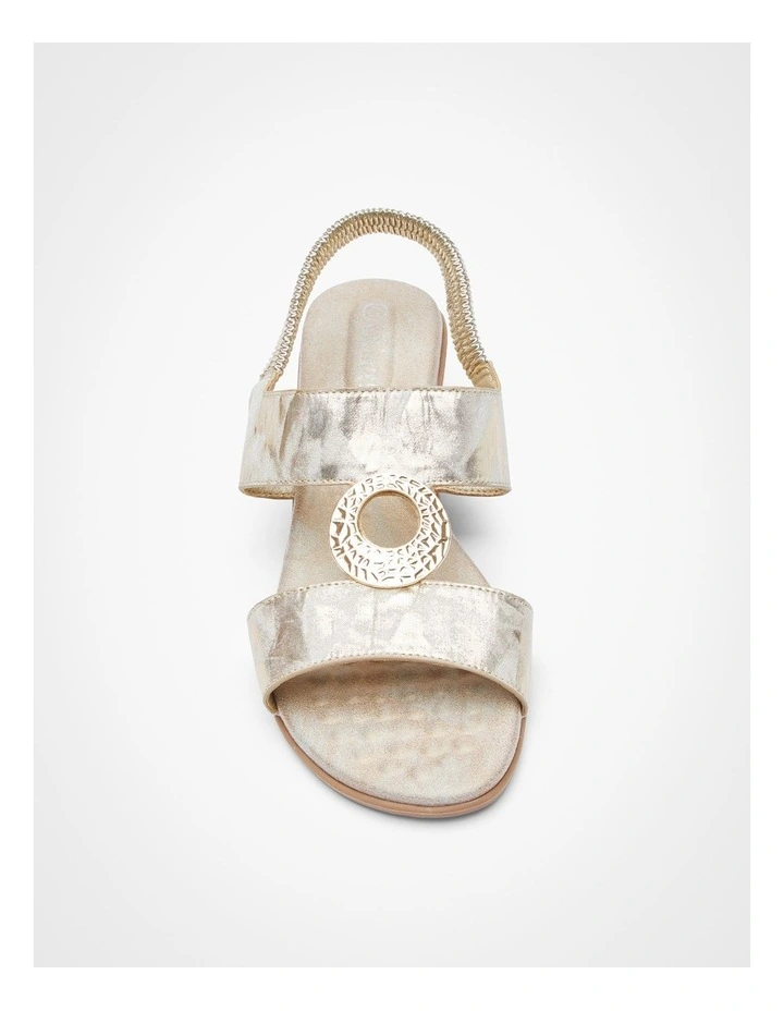 Ring Wedge Sandal in Metallic image 3