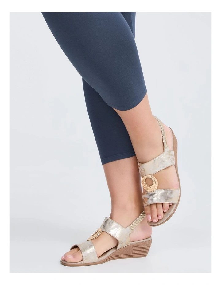 Ring Wedge Sandal in Metallic image 5