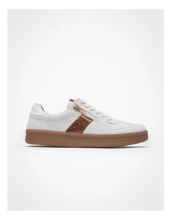 Aurora Zip Sneaker in Beige