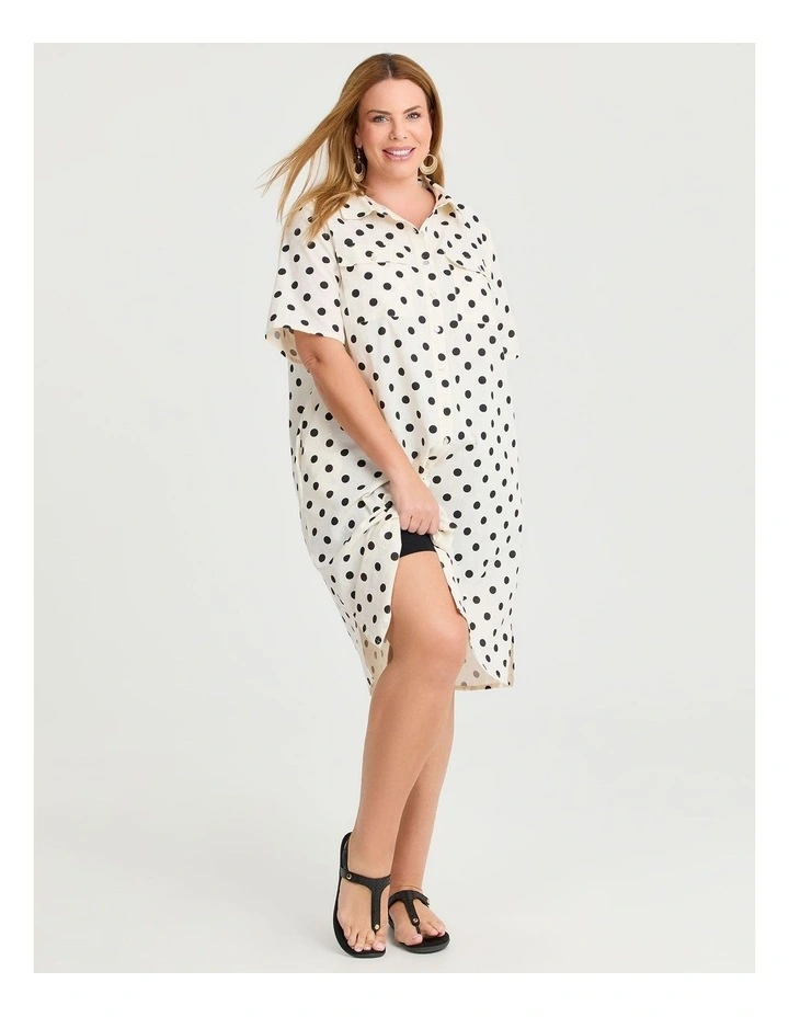 Cotton Linen Utility Dress Spot image 4