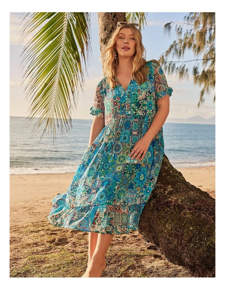Natural Getaway Floaty Dress Print image 4