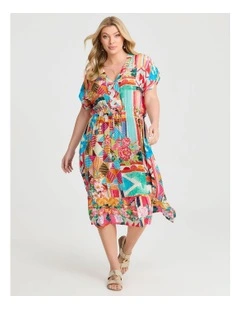 Natural Sunkissed Sands Dress in Print