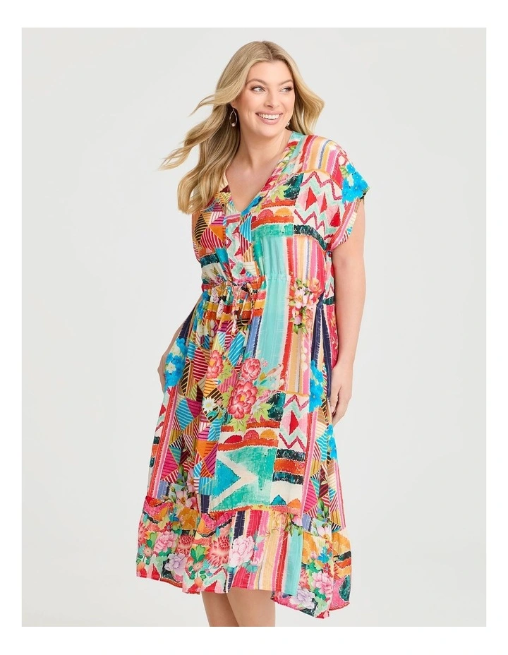 Natural Sunkissed Sands Dress in Print image 3