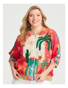 Natural Golden Hour Bomber in Print