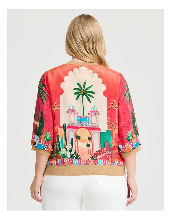 Natural Golden Hour Bomber in Print image 2