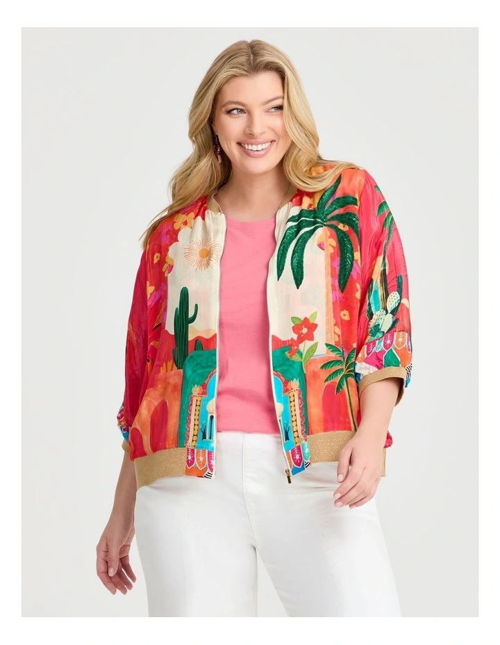 Natural Golden Hour Bomber in Print image 3