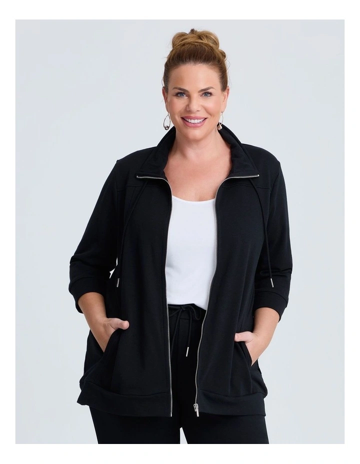 Active Sweat Jacket Black image 3