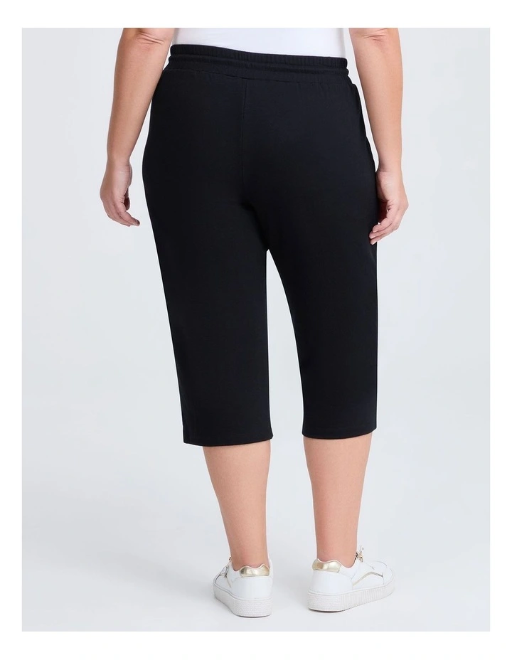 Crop Sweat Pant in Black image 2