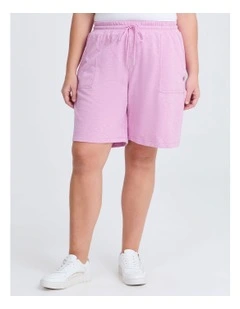 Pull On Sweat Short in Lilac
