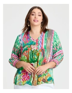 Natural Tropics Top Print