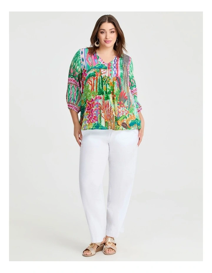 Natural Tropics Top Print image 2