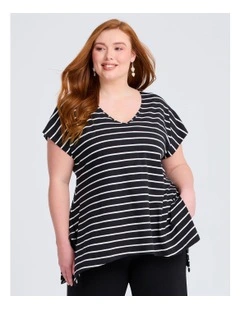 Brooke Stripe T-shirt Black/white