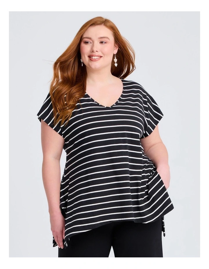 Brooke Stripe T-shirt Black/white image 1