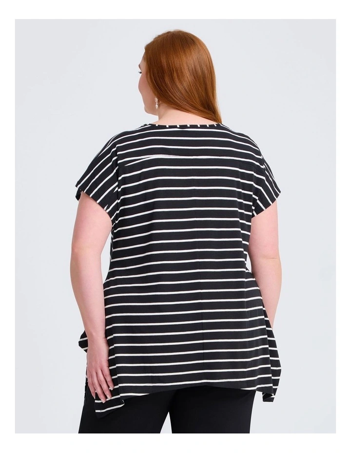 Brooke Stripe T-shirt Black/white image 2