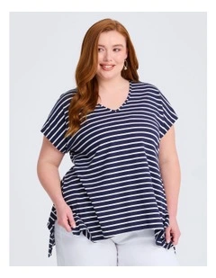 Brooke Stripe T-shirt Navy/white