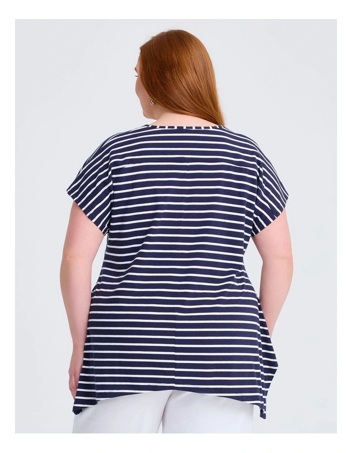 Brooke Stripe T-shirt Navy/white image 2