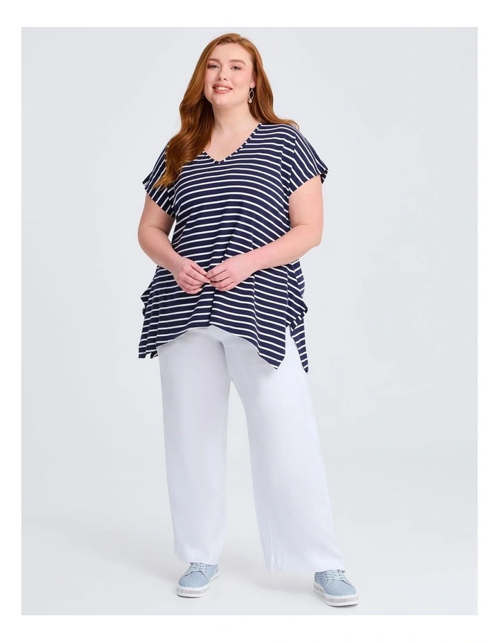 Brooke Stripe T-shirt Navy/white image 3