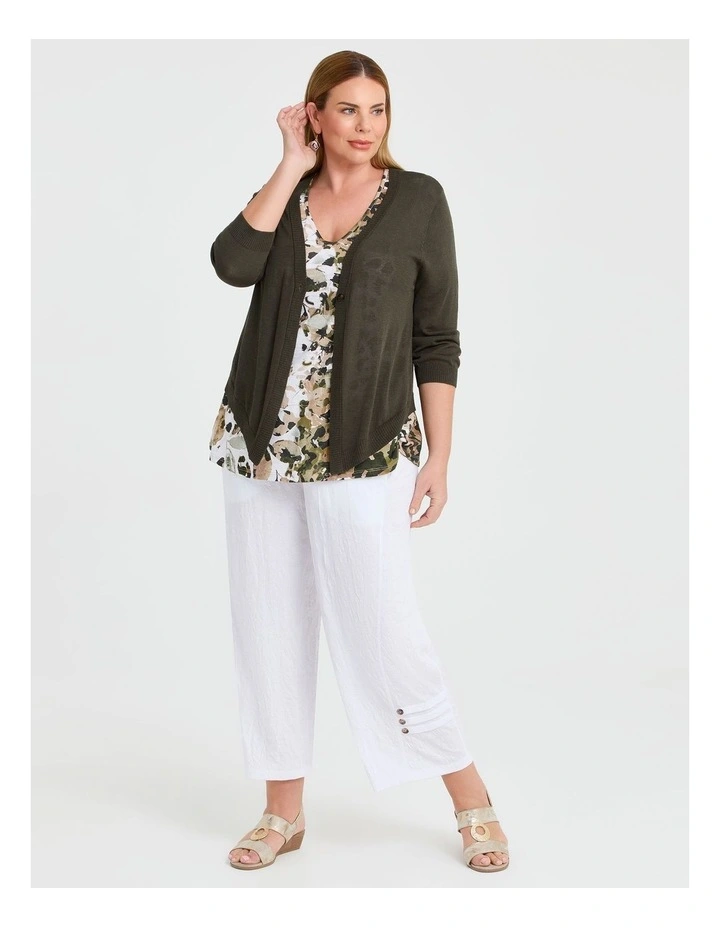 Jungle Fever Cotton Modal Slub Top in Multi image 4