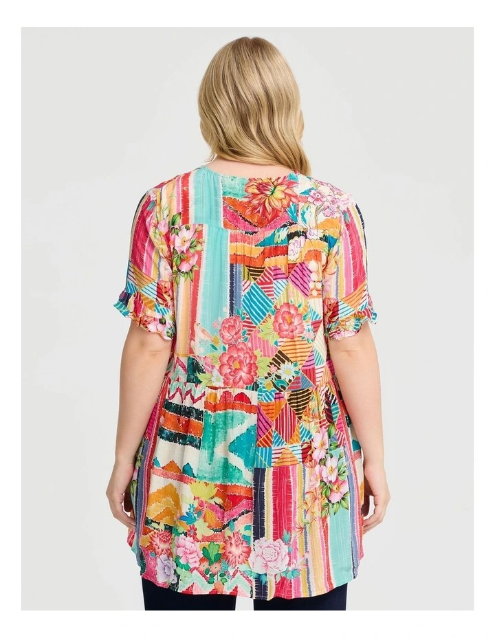 Natural Sunkissed Sands Top in Print image 2