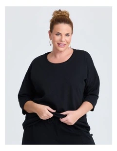 Patch Pocket Sweat Black