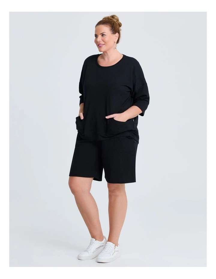 Patch Pocket Sweat Black image 3
