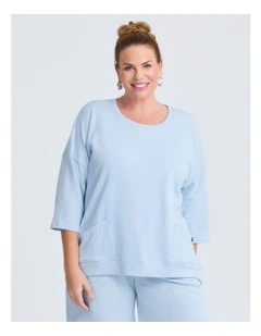 Patch Pocket Sweat Ice Blue