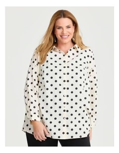Cotton Linen Essential Shirt in Spot
