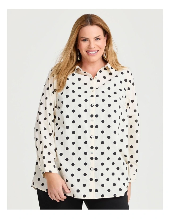 Cotton Linen Essential Shirt in Spot image 1