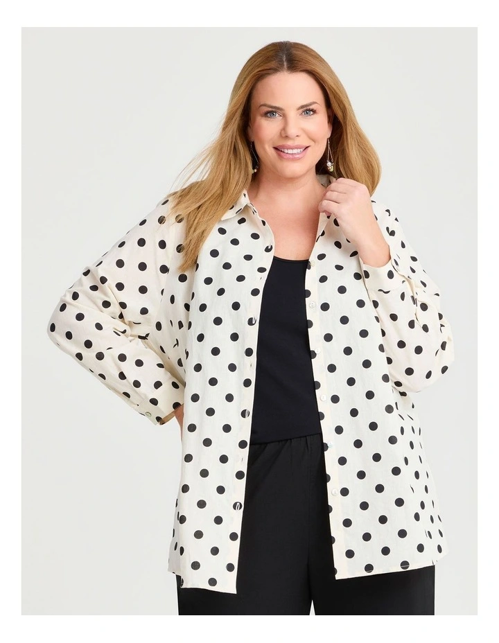 Cotton Linen Essential Shirt in Spot image 3