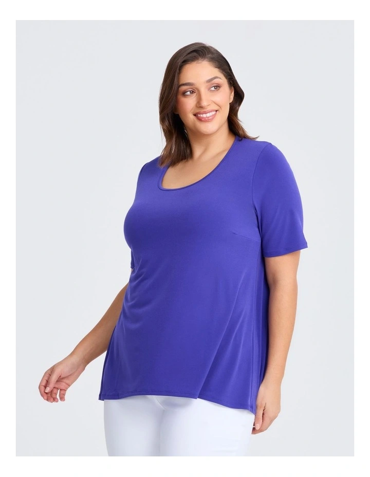 Strive Scoop Neck Top in Purple image 1