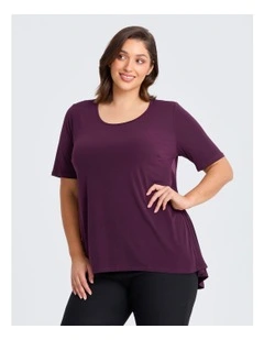Strive Scoop Neck Top Aubergine