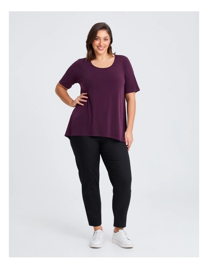 Strive Scoop Neck Top Aubergine image 3