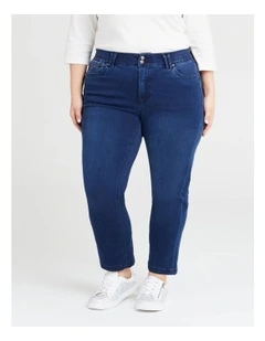 The Petite Luxe Looker Jean in Mid Blue