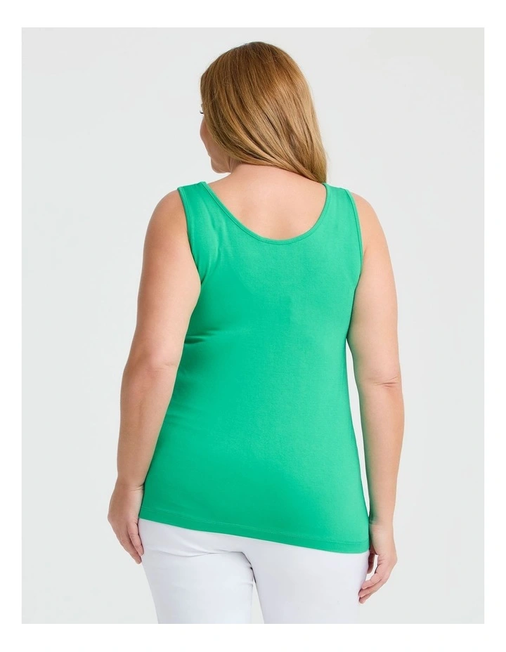 Bamboo Base Cami in Deep Mint image 2