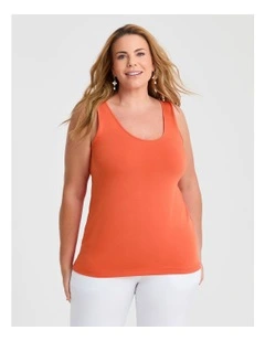 Bamboo Base Cami in Tigerlily Orange