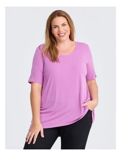 Strive Scoop Neck Top in Dusty Lilac