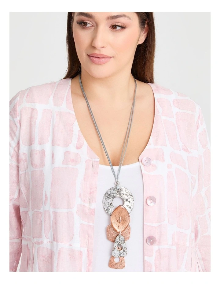 Metallic Foil Cluster Necklace Multi image 2