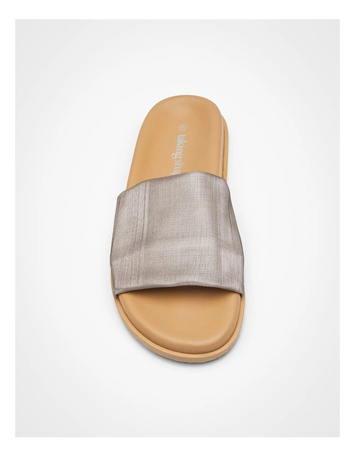 Stretch Slide Sandal in Pewter image 3
