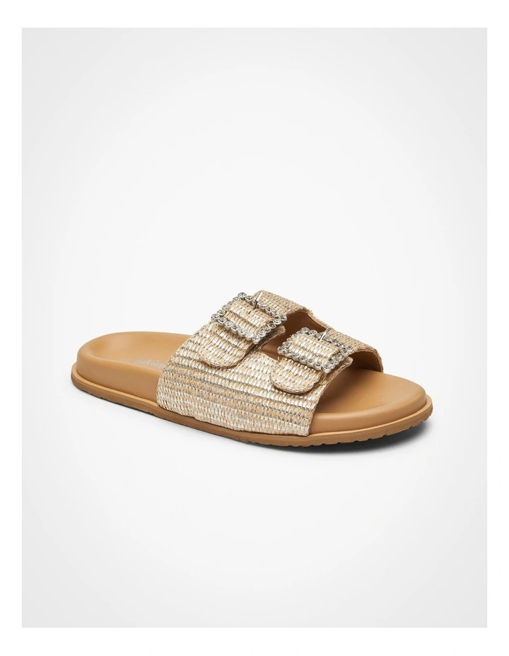 Raffia Slide Sandal in Natural image 2