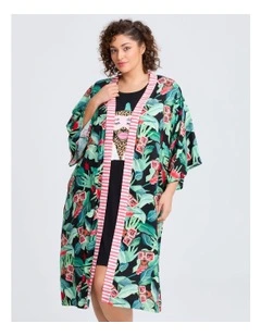 Bouffants Tropical Glam Robe Print