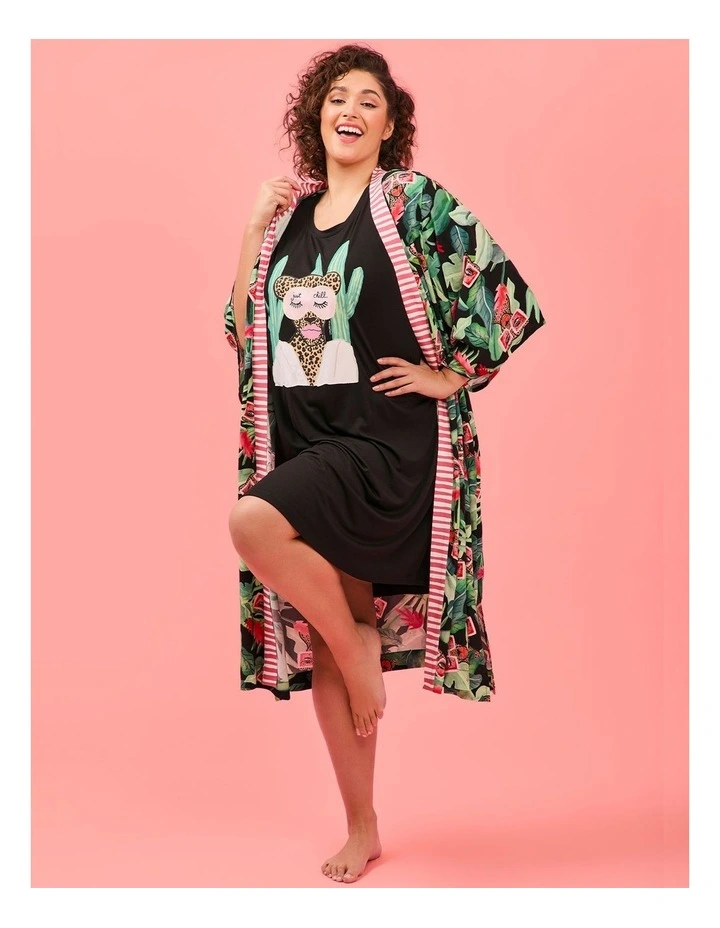 Bouffants Tropical Glam Robe Print image 5