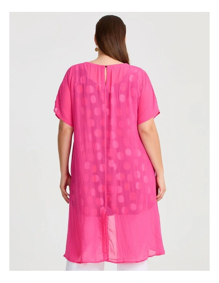 Chiffon Airlie Top in Fluro Pink image 2