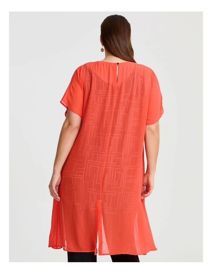 Chiffon Airlie Top in Mandarin image 2