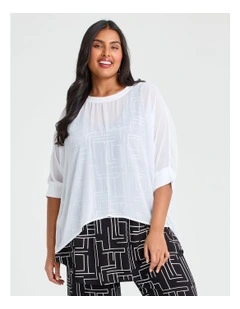 Chiffon Arlie Layering Top in White